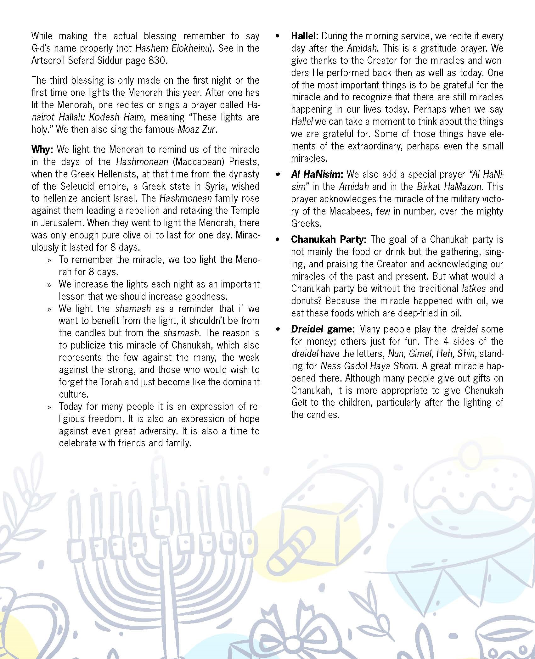 Chanukah Preparation Checklist The Carlebach Shul